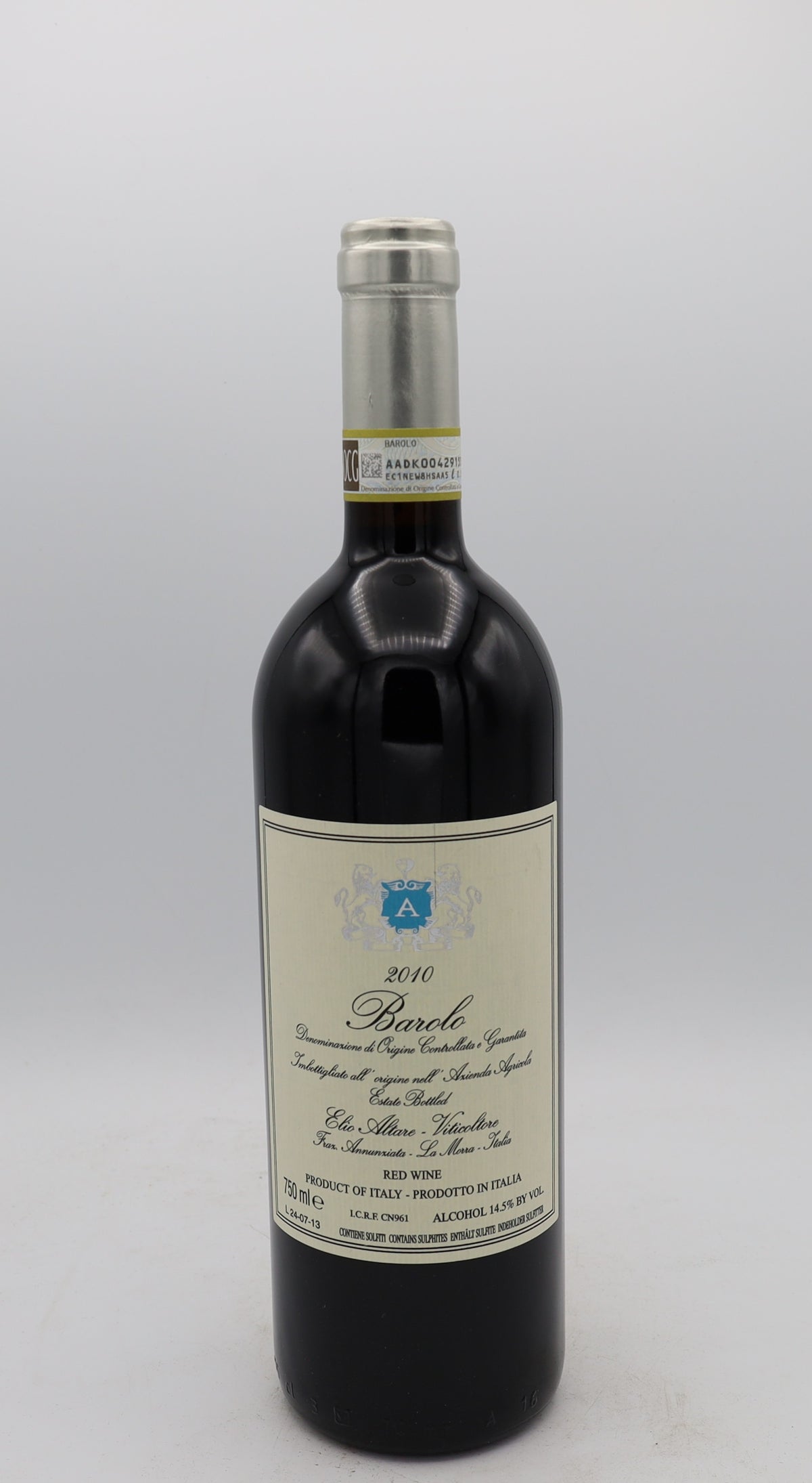 Elio Altare Barolo 2010 DOCG red wine from Piemonte Italy