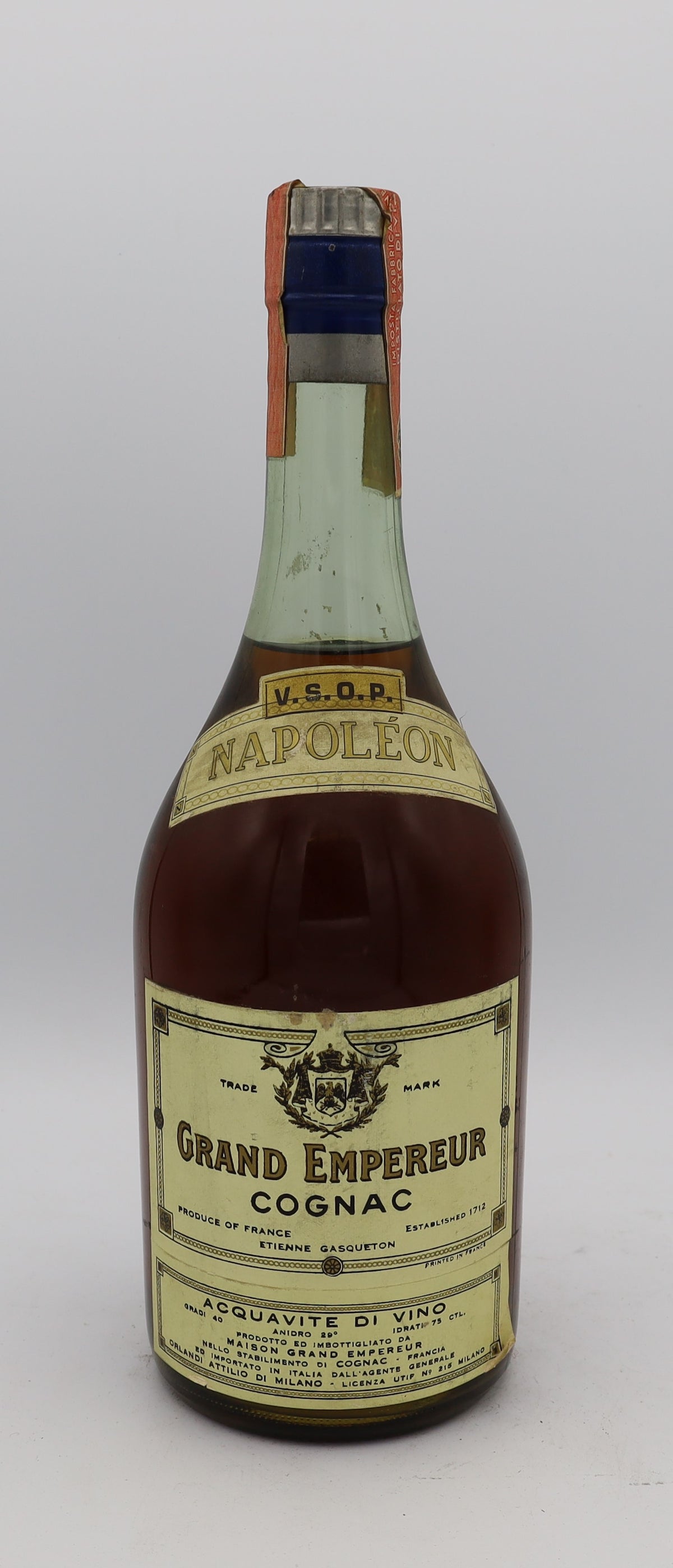 Grand Empereur VSOP Cognac Napoleon – premium aged brandy with rich, smooth flavors, ideal for collectors and connoisseurs.