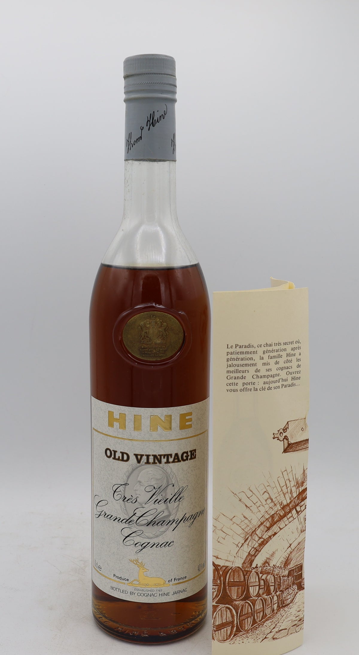 Hine Cognac Old Vintage Tres Vieille 1960's – book