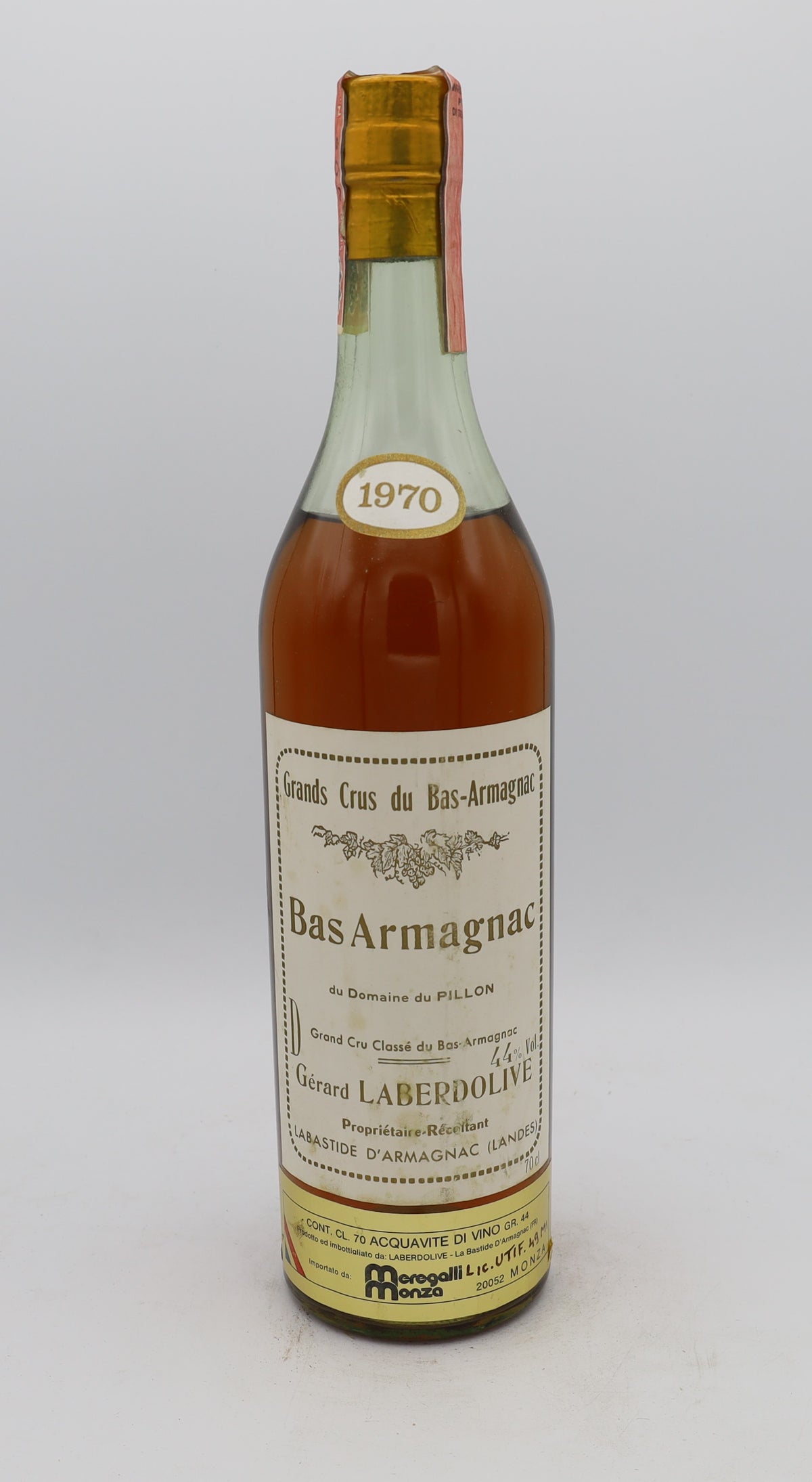 Laberdolive Bas-Armagnac Vintage 1970, Reserved Treasures Club edition – rare vintage brandy with rich, complex flavors, perfect for collectors.