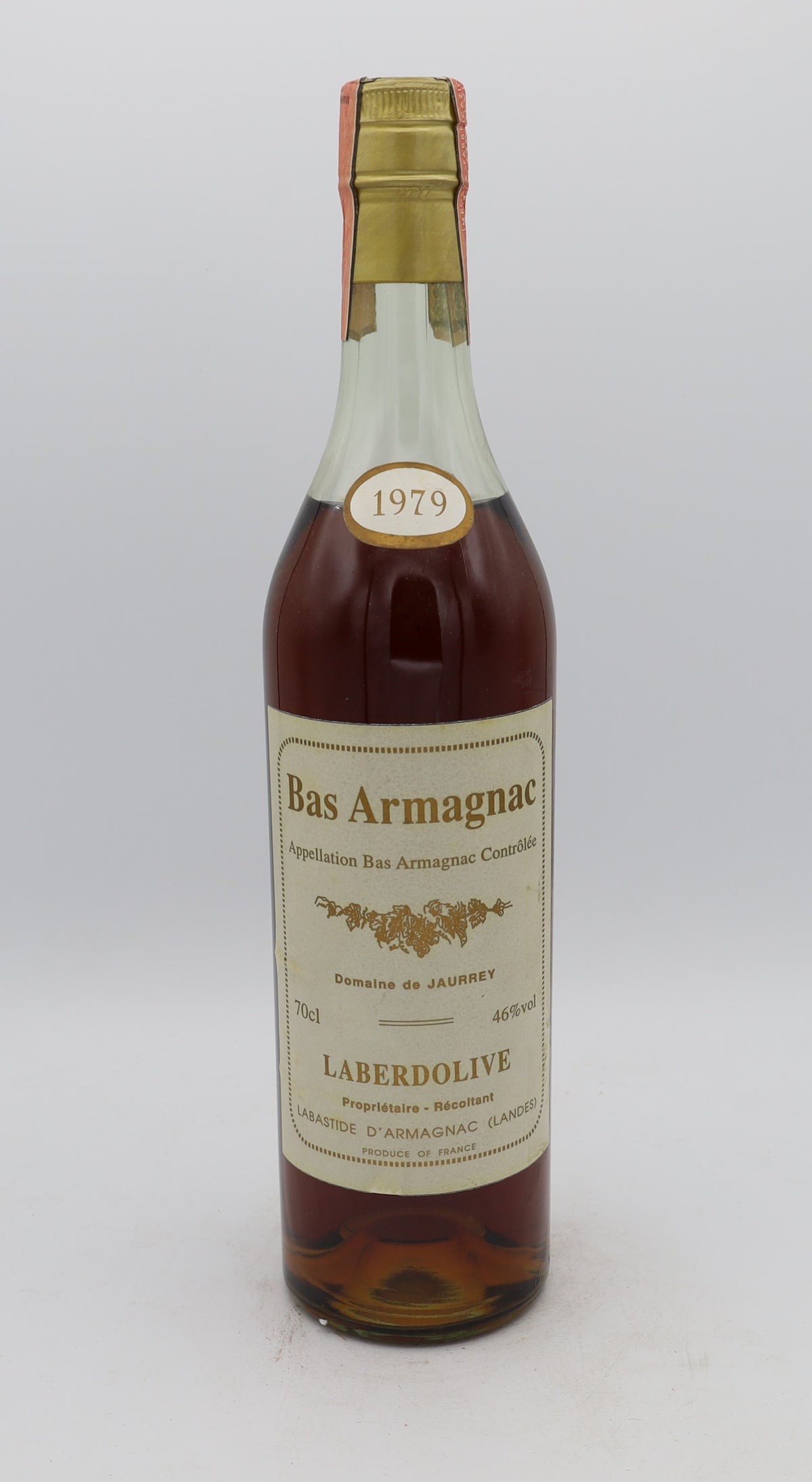 Laberdolive Bas-Armagnac Vintage 1979, Reserved Treasures Club edition – rare vintage brandy with rich, complex flavors, perfect for collectors.