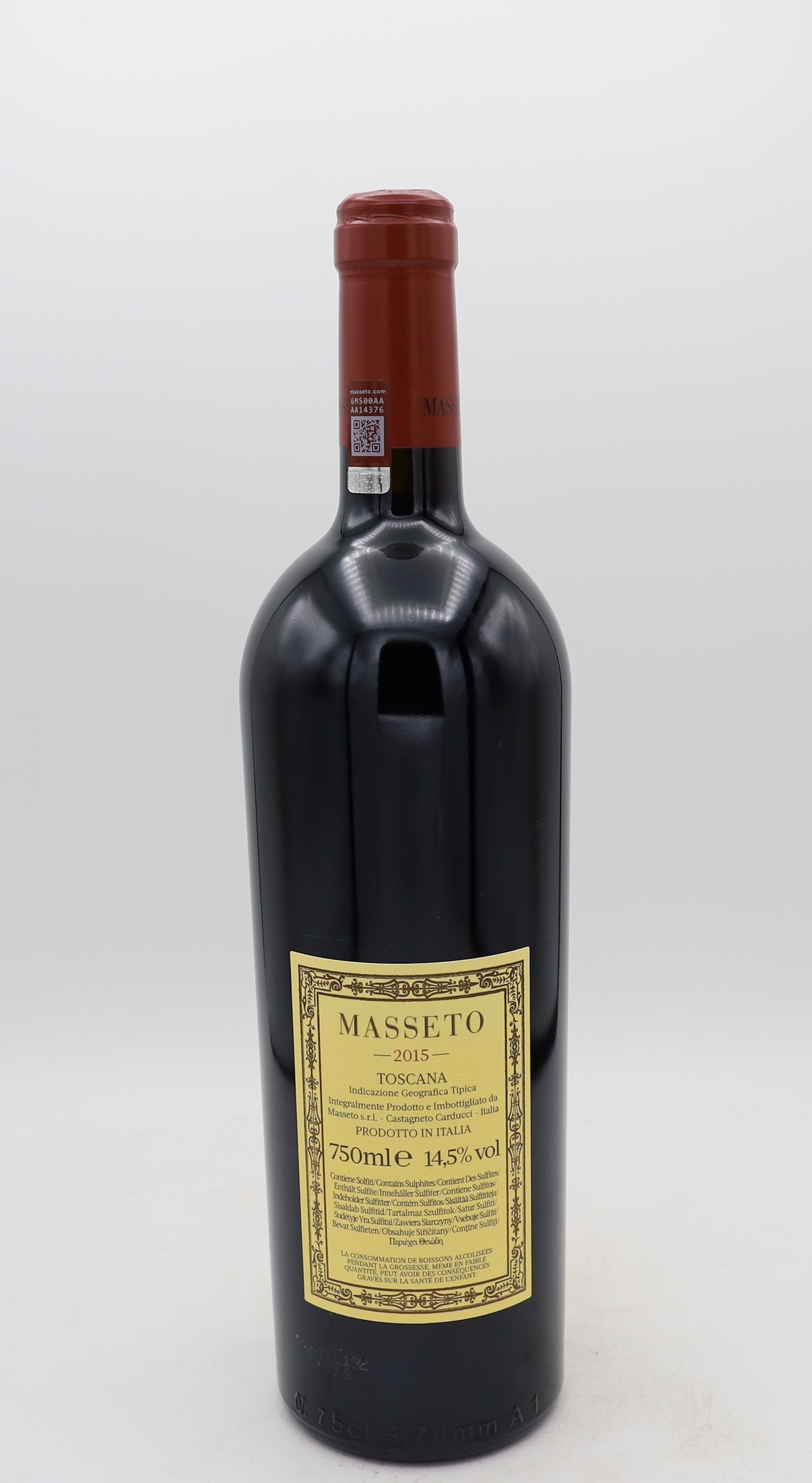 Masseto 2015 by Tenuta dell'Ornellaia, Toscana IGT Super Tuscan wine from Bolgheri Tuscany