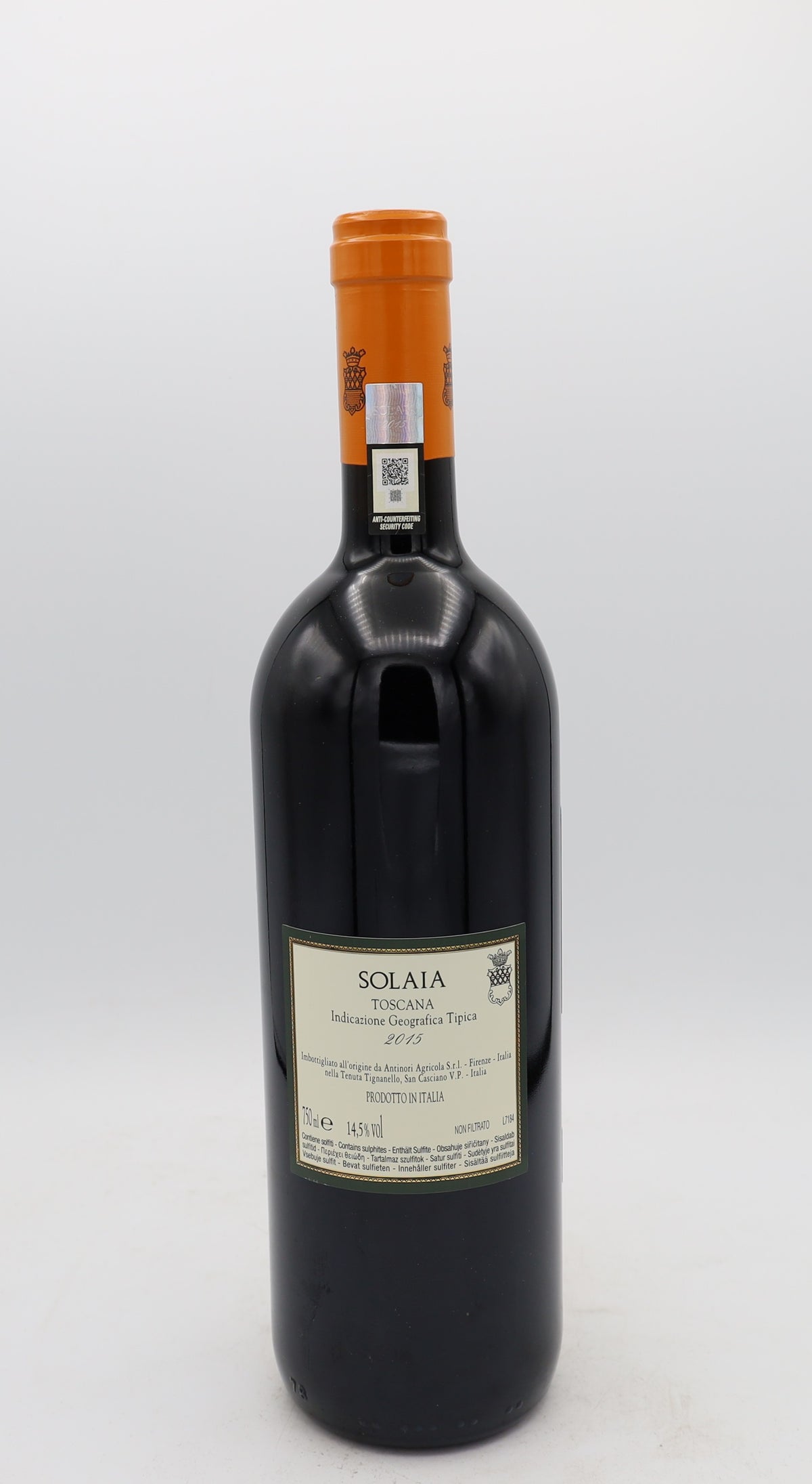 Solaia 2015 by Marchesi Antinori, Toscana IGT Super Tuscan wine from Tuscany Italy