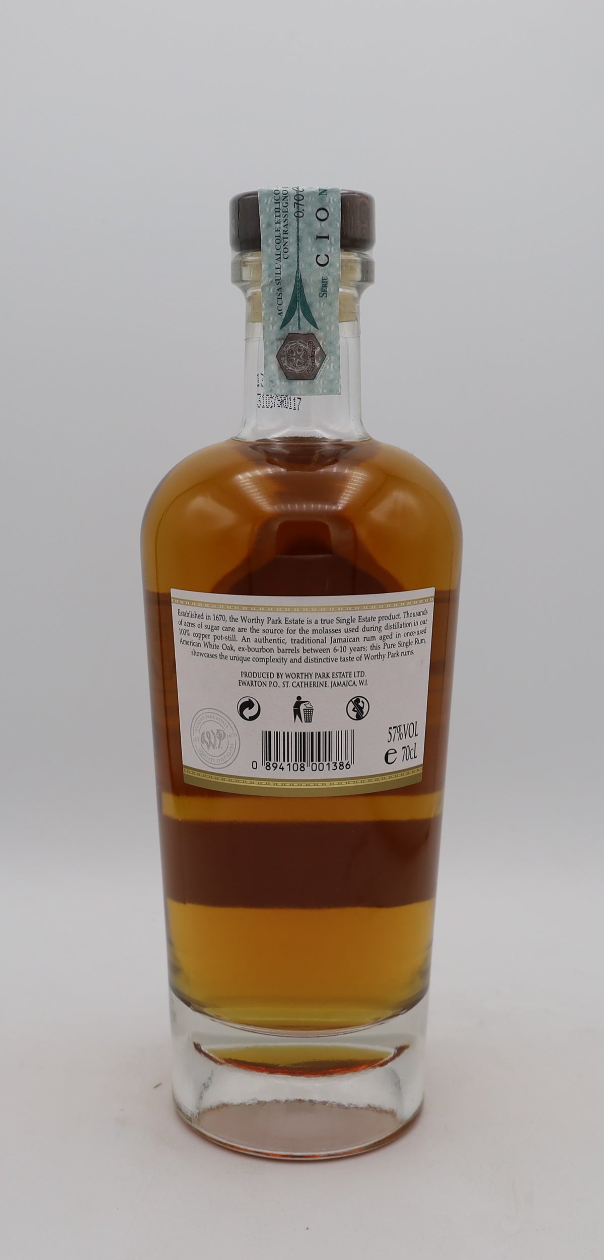 Worthy Park Jamaican Rum Single Estate Reserve 70th Anniversary Velier – rare premium Jamaican rum with rich, complex flavors and exceptional aging.