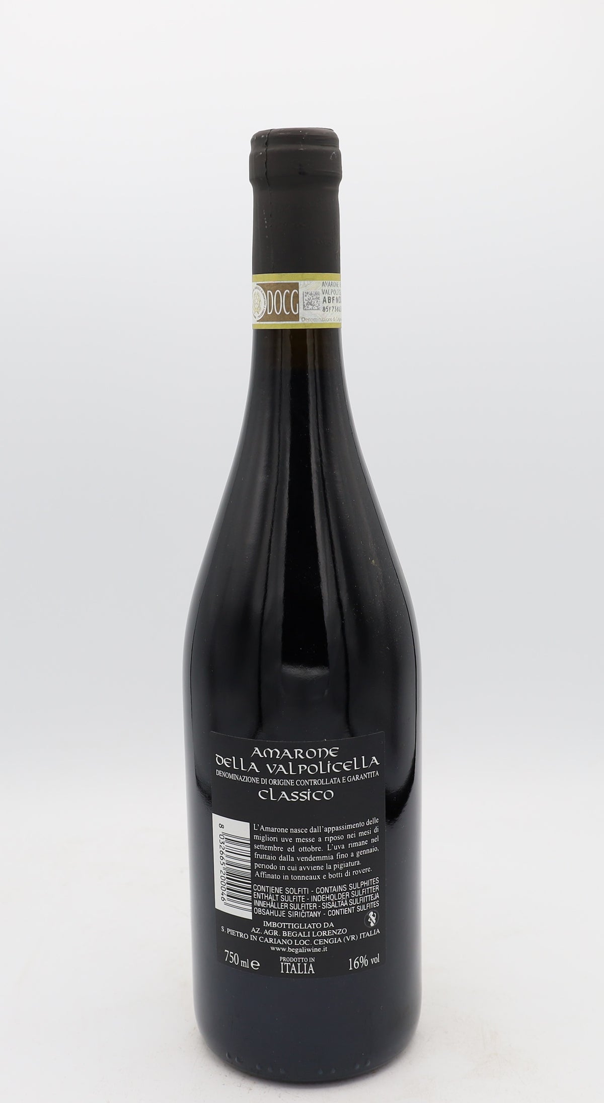Begali Amarone della Valpolicella Classico 2015 DOCG red wine from Veneto Italy