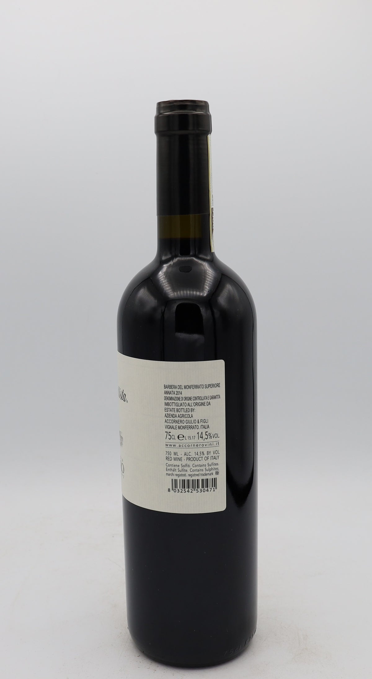 Bricco Battista Barbera Superiore 2014 by Carnero from Piemonte Italy