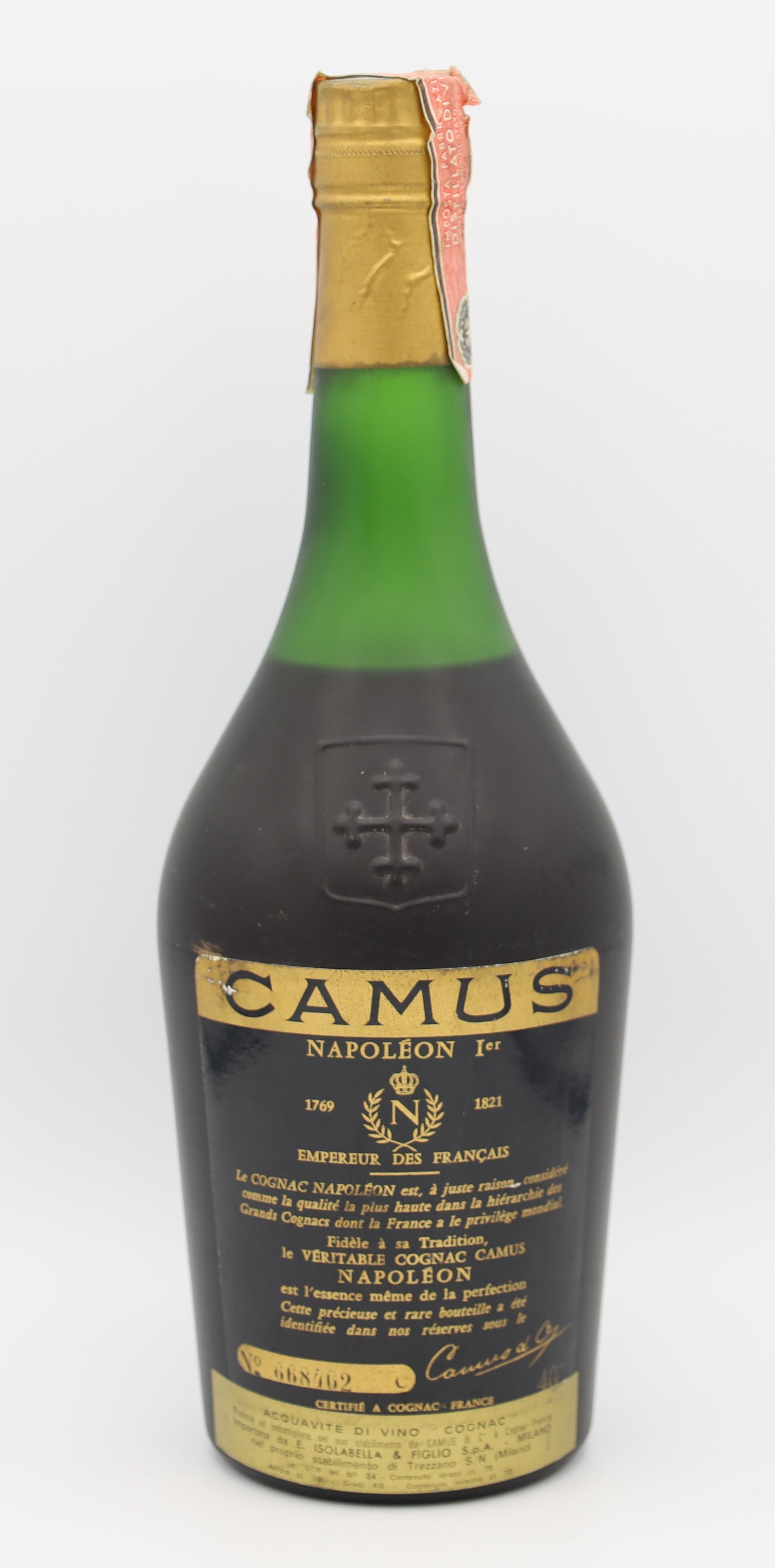 Camus Cognac Napoleon Vintage 1970's - The Heritage Bottle Market