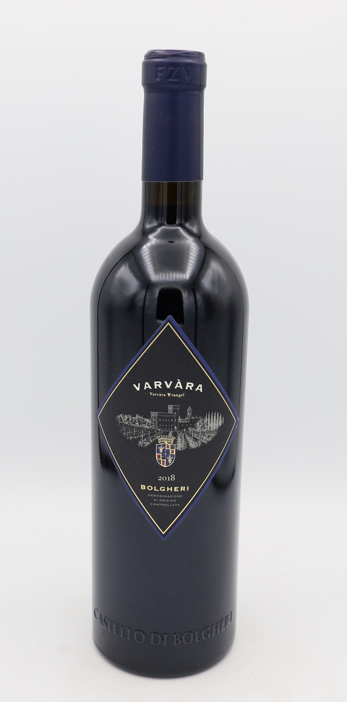 Castello di Bolgheri Varvara Rosso Vintage 2018 – elegant Tuscan red wine with aromas of ripe red fruits, spices and a hint of oak, crafted in the prestigious Bolgheri region.