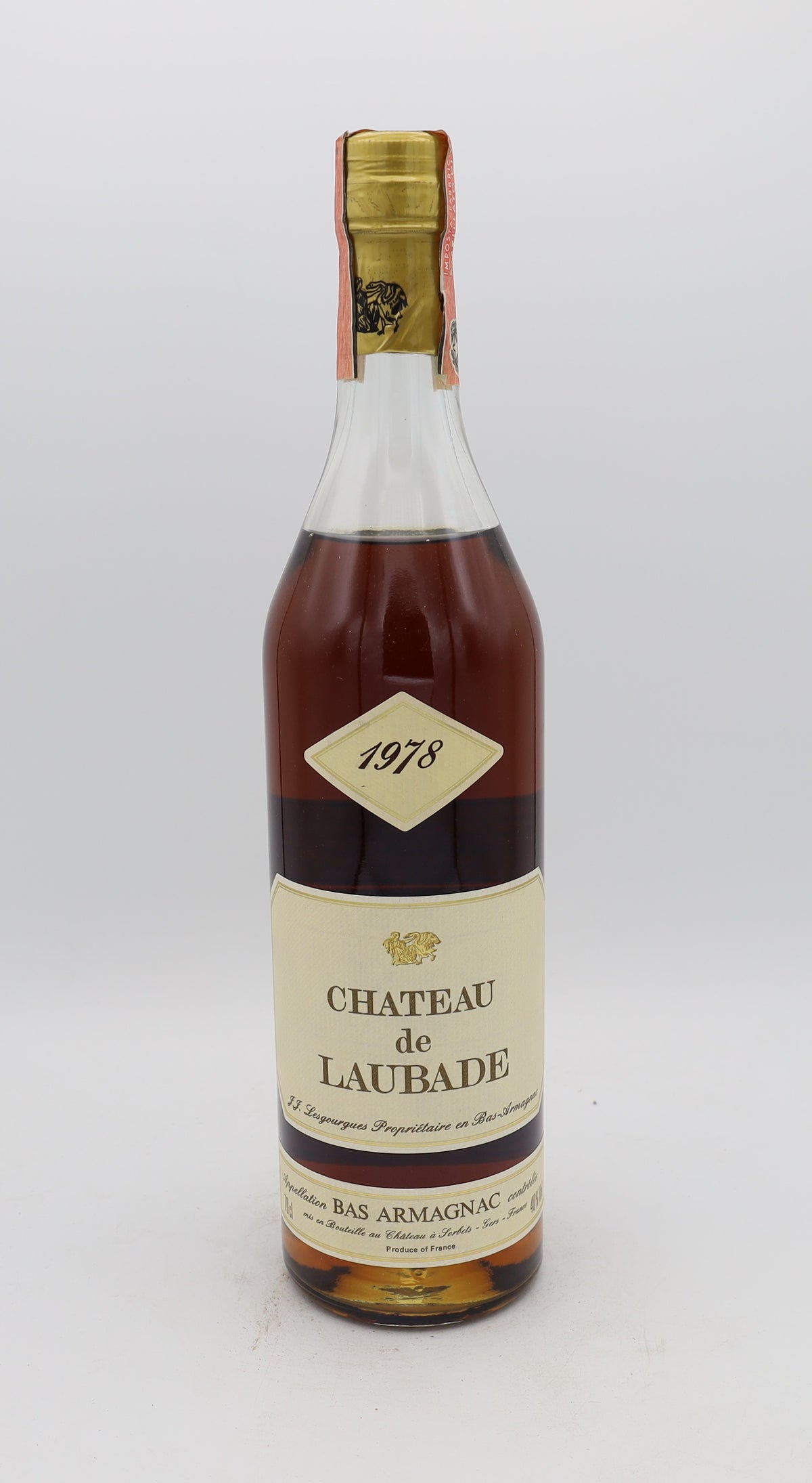 Château de Laubade Bas-Armagnac Vintage 1978, Reserved Treasures Club edition – rare vintage brandy with rich, complex flavors, perfect for collectors.