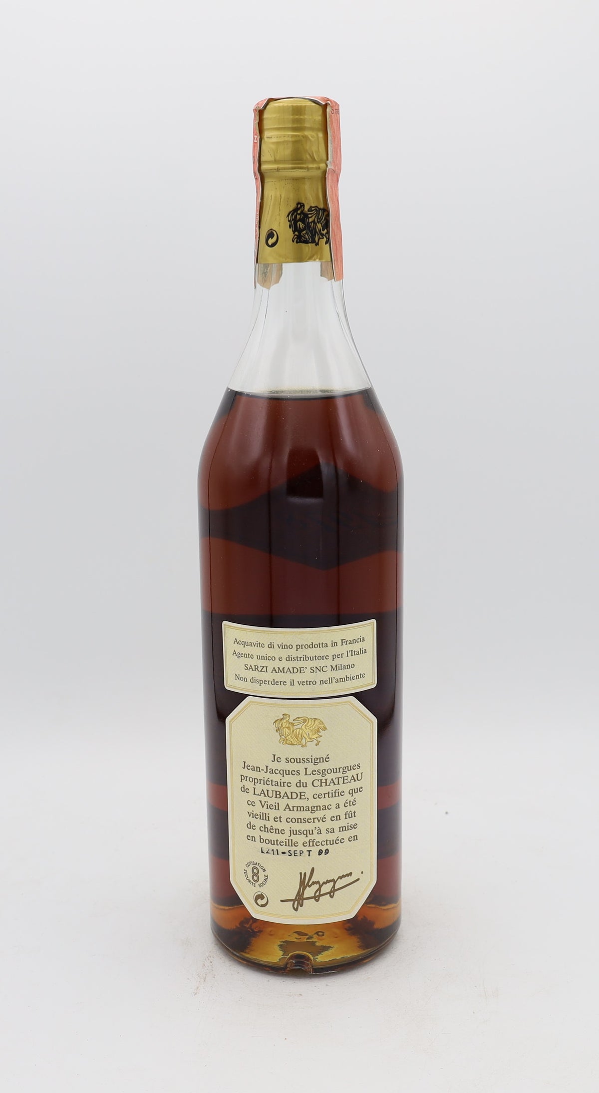 Château de Laubade Bas-Armagnac Vintage 1978, Reserved Treasures Club edition – rare vintage brandy with rich, complex flavors, perfect for collectors.