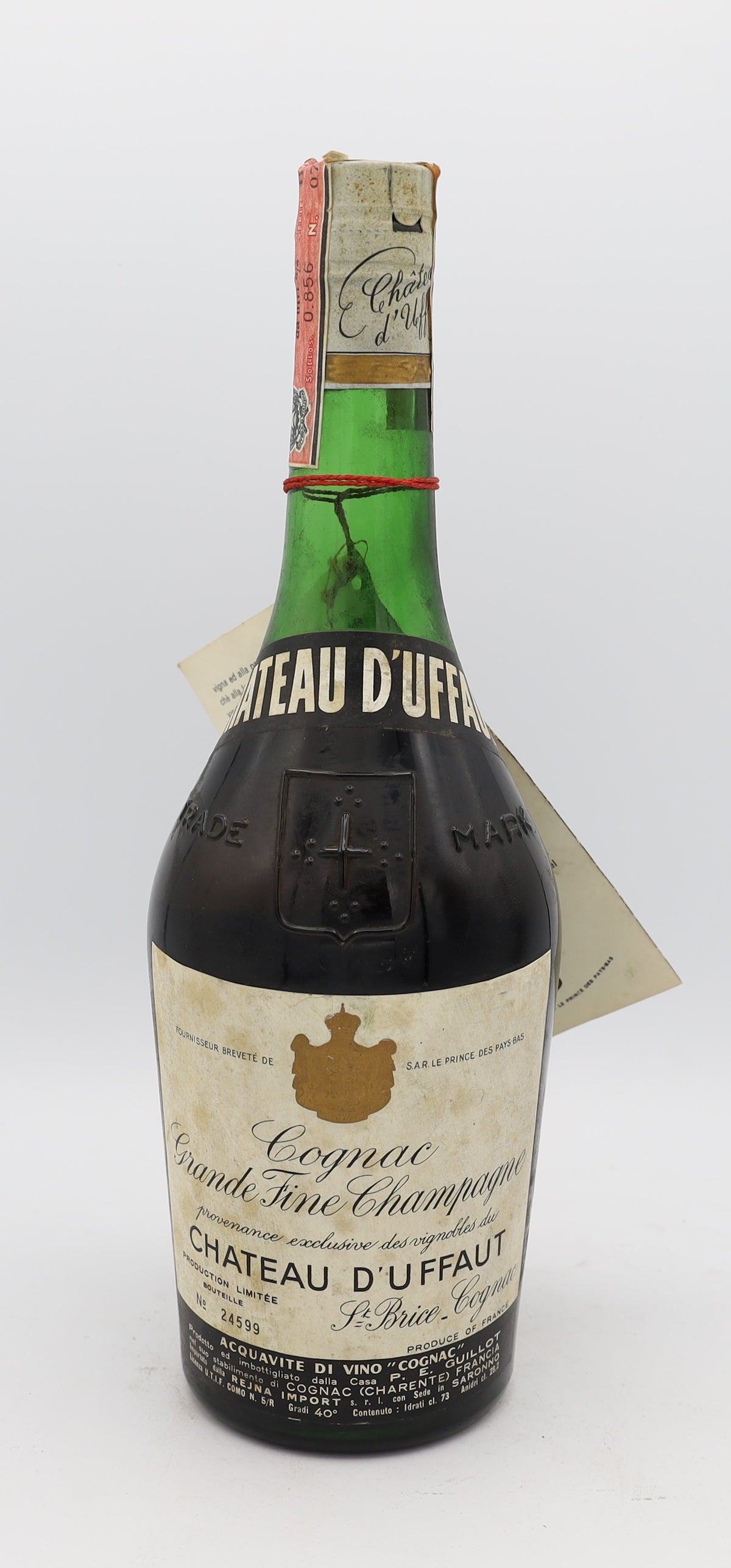 Château D’Uffaut Grande Fine Champagne Cognac – premium aged brandy with rich, smooth flavors, crafted from Fine Champagne eaux-de-vie, ideal for collectors and connoisseurs.