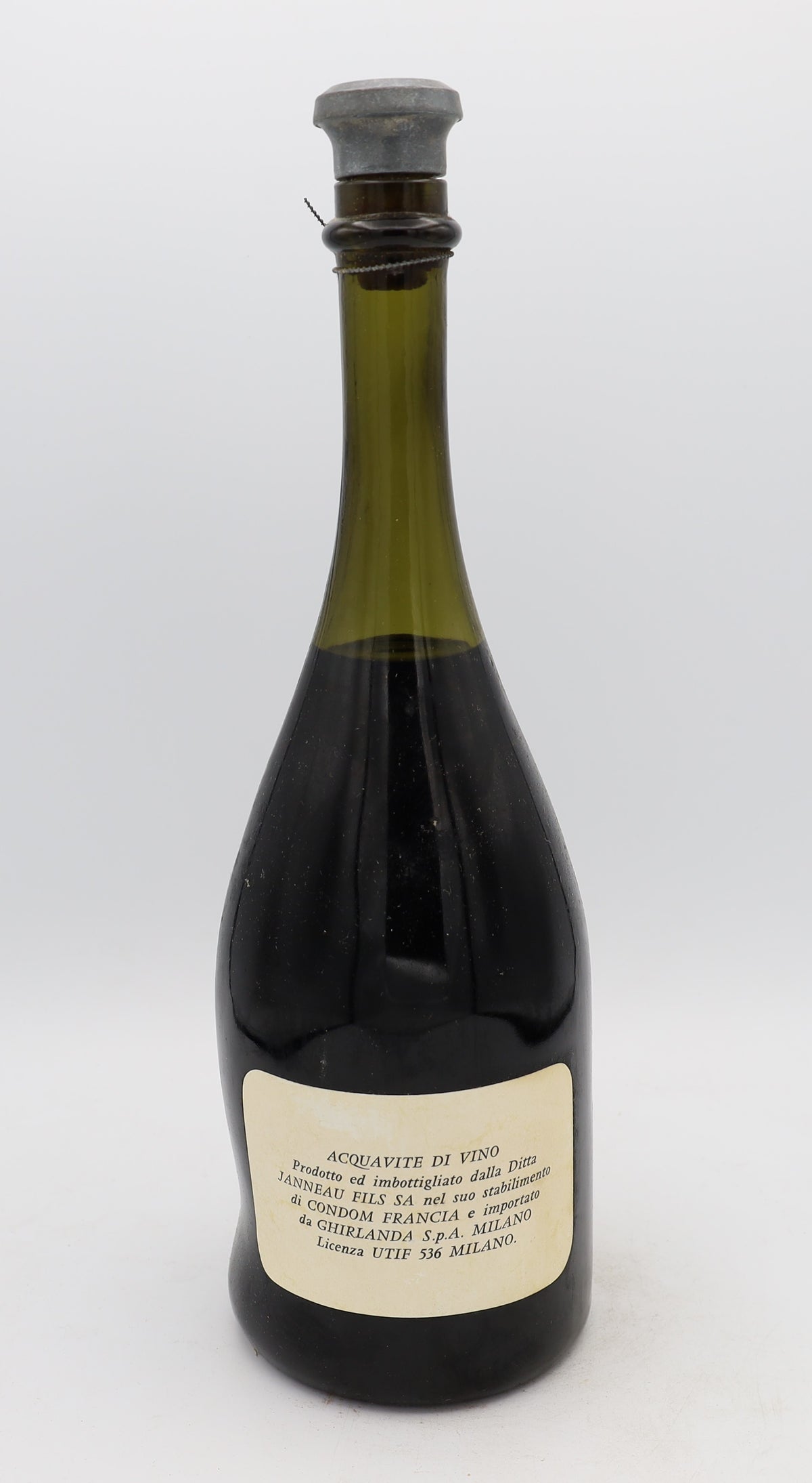 Janneau 50-Year-Old Grande Armagnac – exceptionally rare aged brandy with rich, complex flavors, presented for collectors.