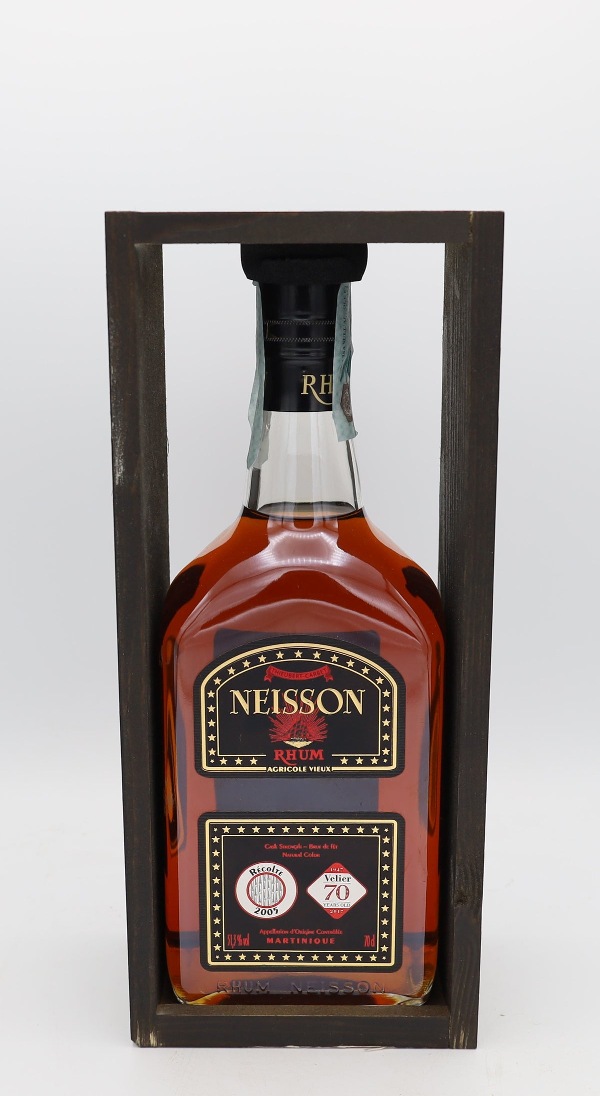 A Neisson Rhum Agricole Vieux, 2005, Vélier and Reserved Treasures Club edition, presented in a collector’s box – rare aged Martinique rum with rich, complex flavors.
