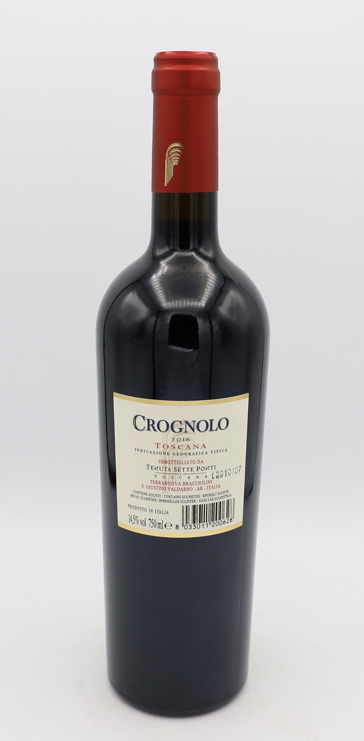 Tenuta Sette Ponti Crognolo Toscana IGT Vintage 2016 – premium Tuscan red wine with rich aromas of dark fruit, spices and a full-bodied, elegant structure.