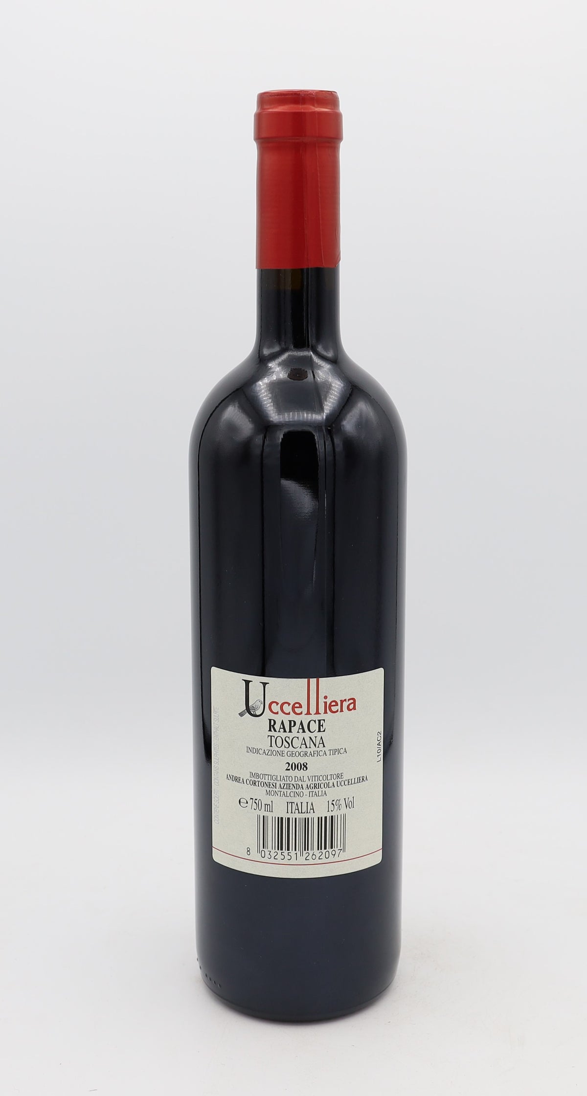 Uccelliera Rapace Toscana IGT Vintage 2008 – premium Italian red wine with rich, complex flavors and refined structure.